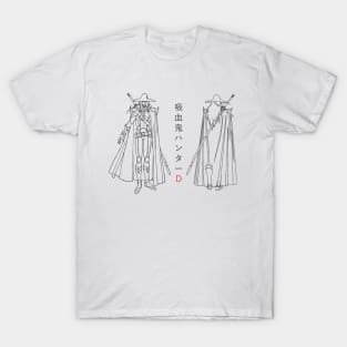 Vampire Hunter-D (black print) T-Shirt